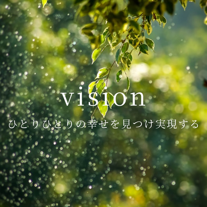 vision|ひとりひとりの幸せを見つけ実現する